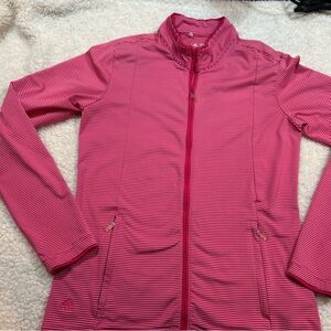 Adidas Women's Pink Striped Jacket | Size Small | Climalite |